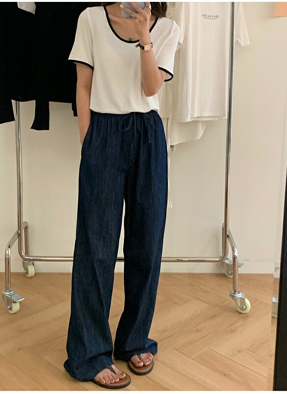 [the mind] solid casual versatile jeans 70053# XYJ