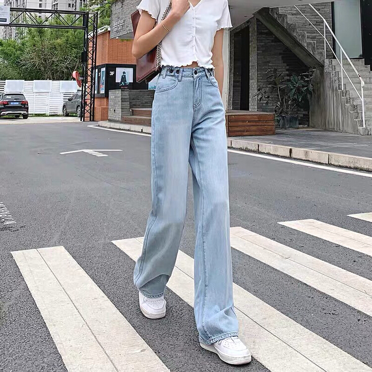 [thousand degrees] comfortable and slim straight jeans 3230# LSW