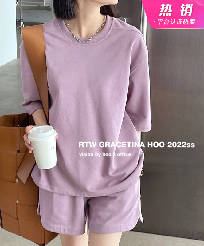 【GRACETINA HOO】慵懶百搭立體拼接闊袖衛衣+寬鬆舒適休閒褲套裝  TZ333#  ZXL