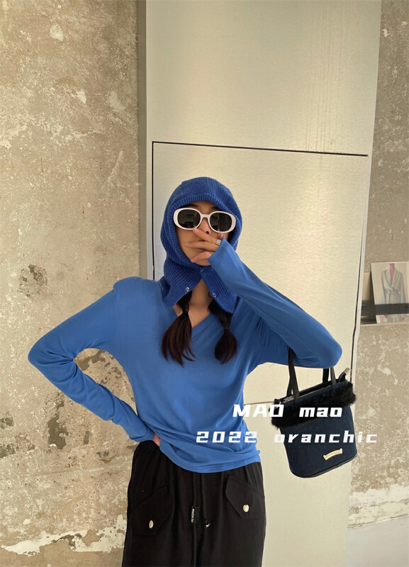 New year in early spring! [Maomao] Korean solid color versatile long sleeve T-shirt 620# WTT
