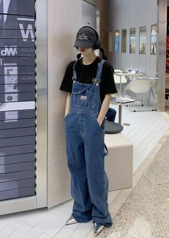 [9hour] Korean personalized fashion strap pants 7111# zxl