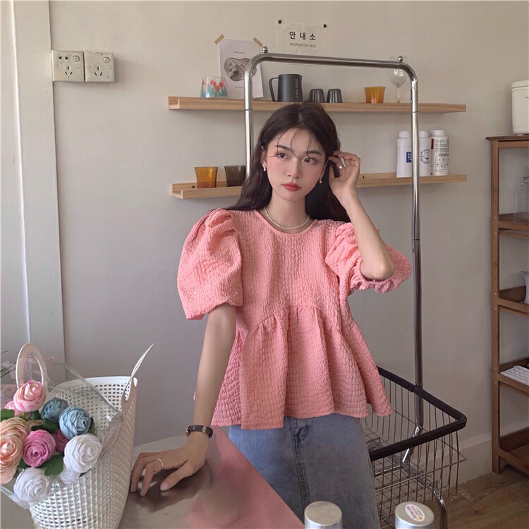 [Lu +] back strap fashion blouse 3722# hjy