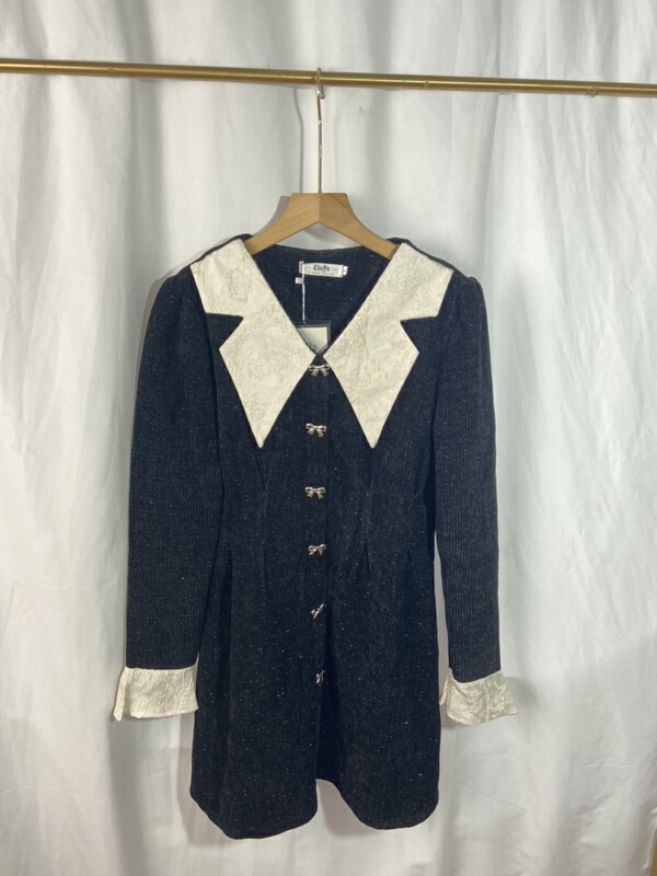 New in early summer! [Yi show shop] color blocking age reducing versatile dress 1081# Cl