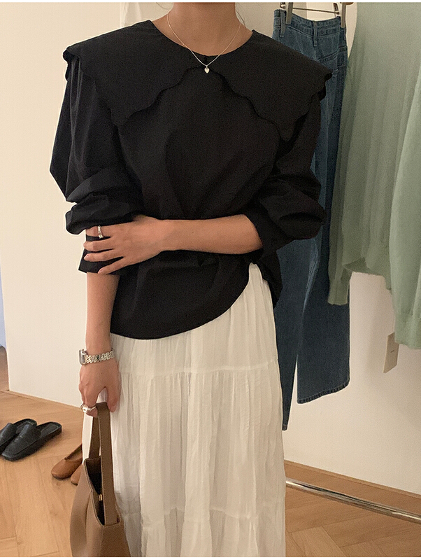 goods in stock! New year in early spring! [the mind] Korean simple and versatile shirt 60189a# XYJ