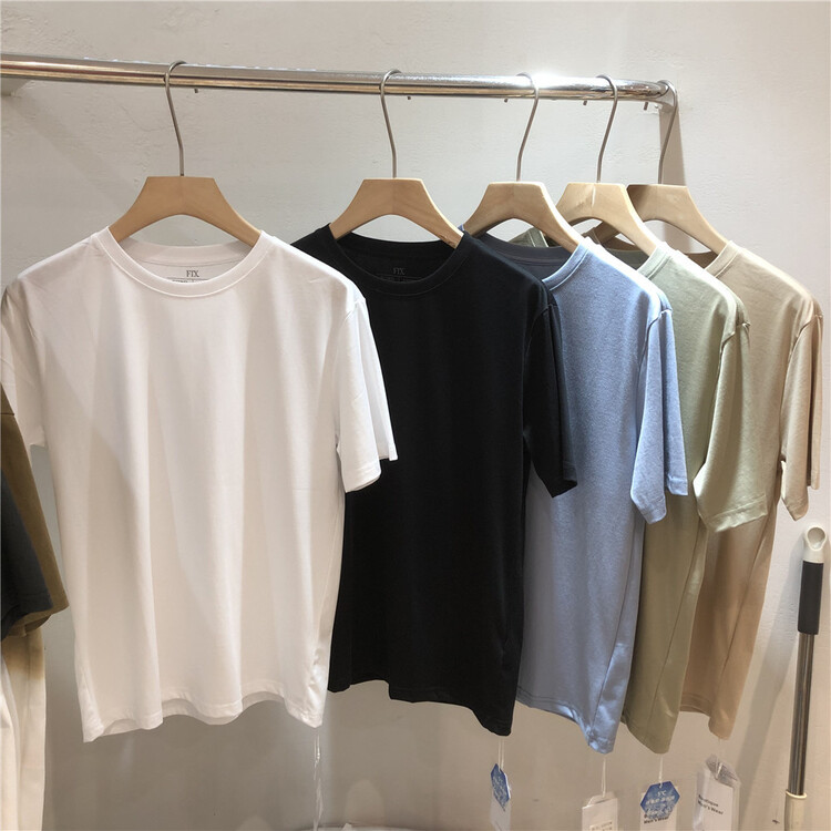 New year in early spring! [Mr. Bujue] round neck solid color versatile short sleeve T-shirt ys1-1202# ZZL
