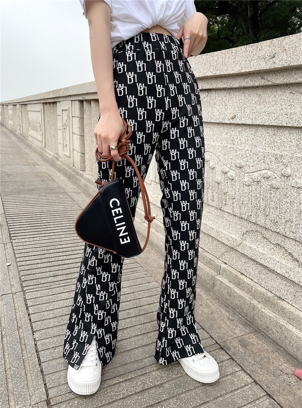 [al] letter versatile Korean casual pants ys1-9017# lwy