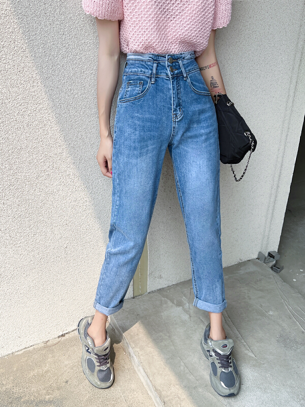 New in early summer! [JFT] high waist design, elastic and slim, straddling jeans jft3702# CLS