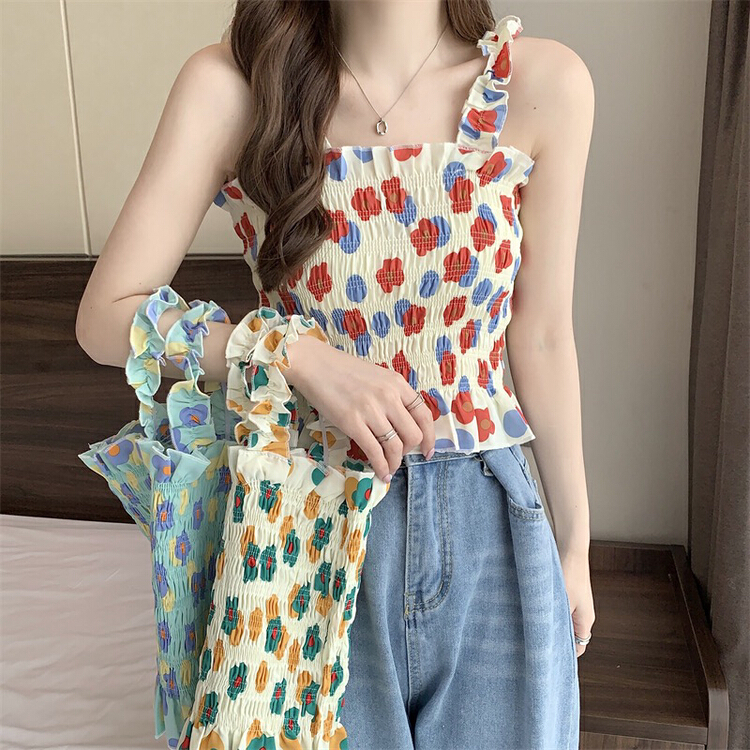 [f · P] fashion slim floral vest / suspender 11116# HBx
