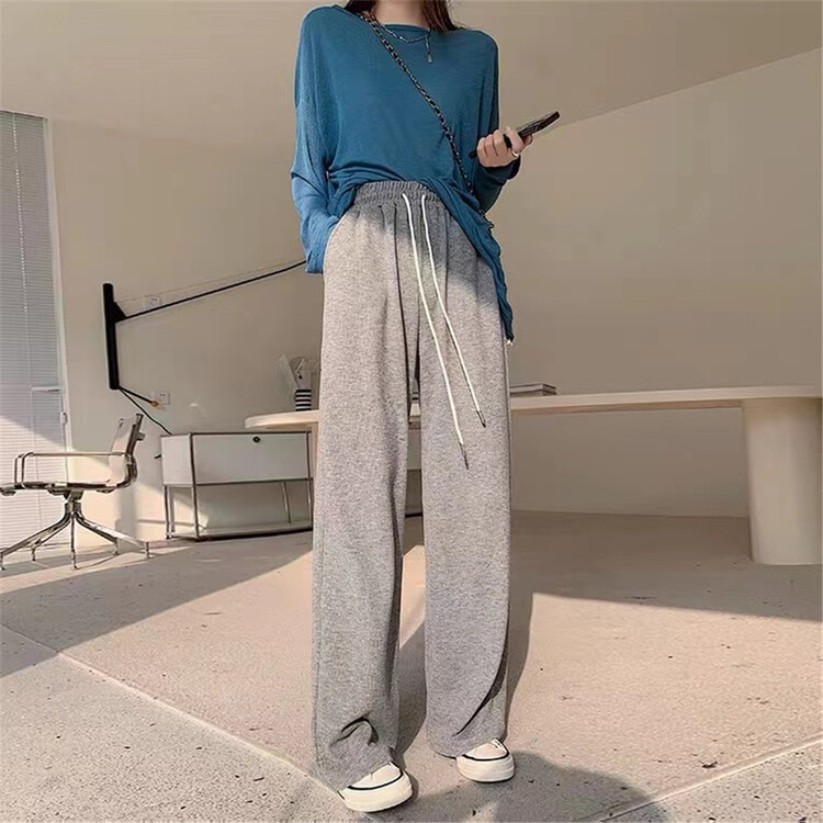 New in early summer! [yipinjia] Korean pure color lace up casual pants 8877# WTT