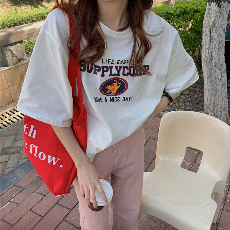 [timely rain] little fresh children's fun printed letters short sleeve T-shirt (T-shirt only) 43529# WPL