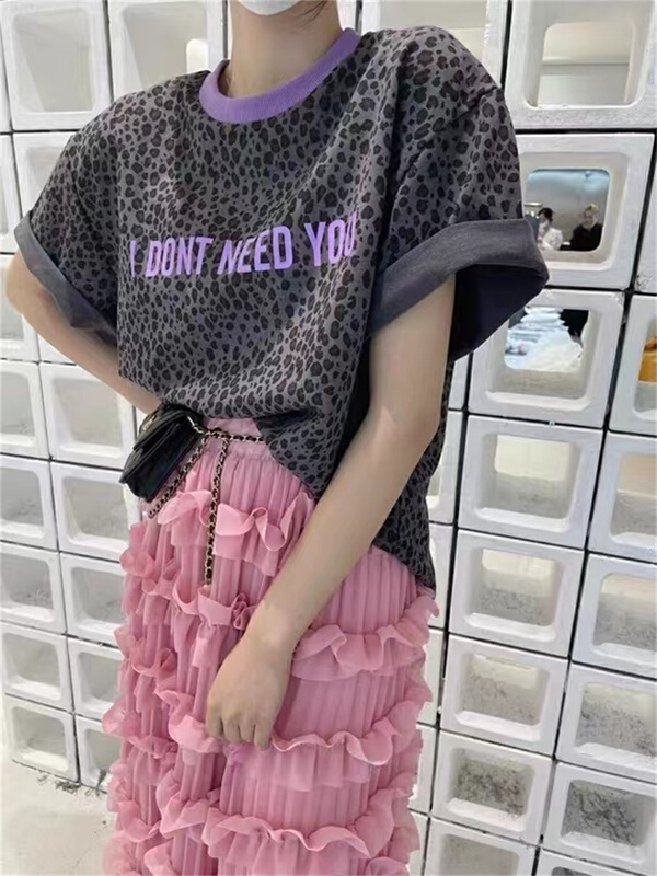 New in early summer! [Amy] Korean round neck embroidered short sleeve T-shirt 889# WTT