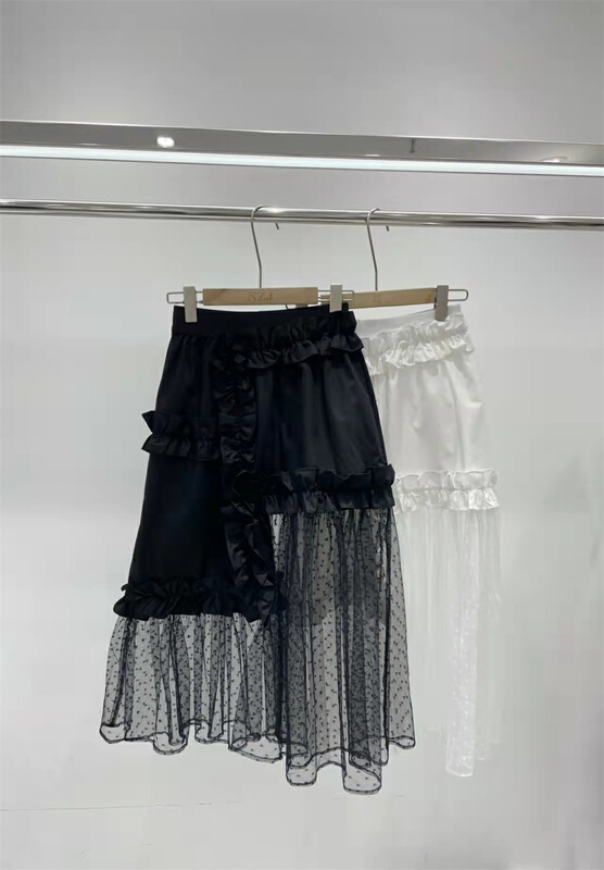 In early summer! [dawg king] stitched high waist pleated skirt d9212\wtt