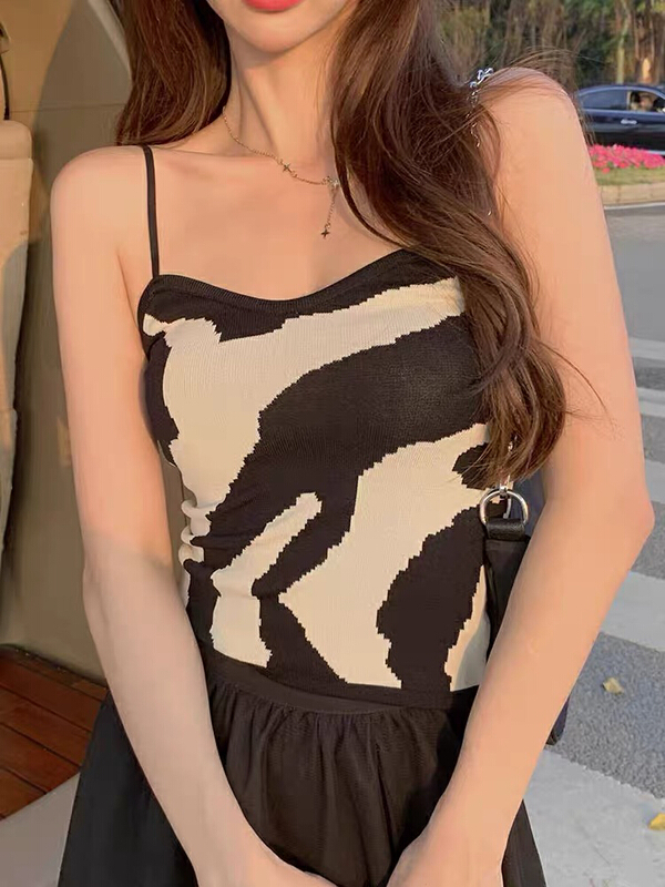 [Huaxi] French Spice Girl slim sexy knitted chest wrap vest / suspender 9046# PCZ