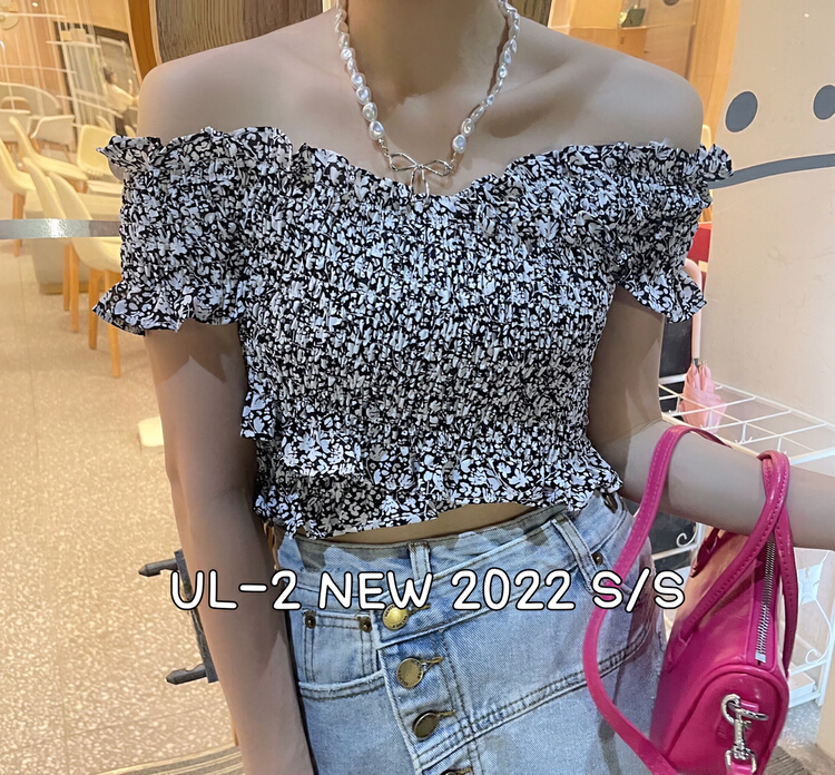 [ul-2] pure desire to print cross knit shirt 6153# JJ