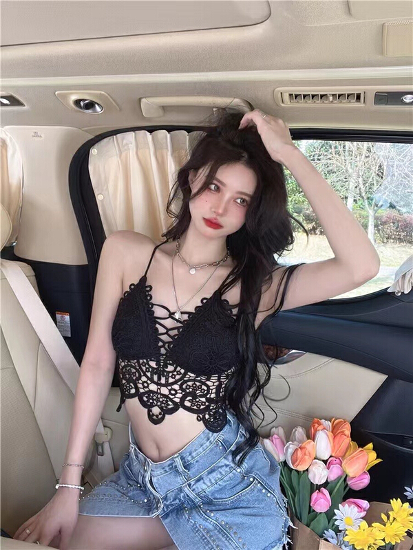 [KD] water soluble lace V-neck sexy back underwear 393# hjy