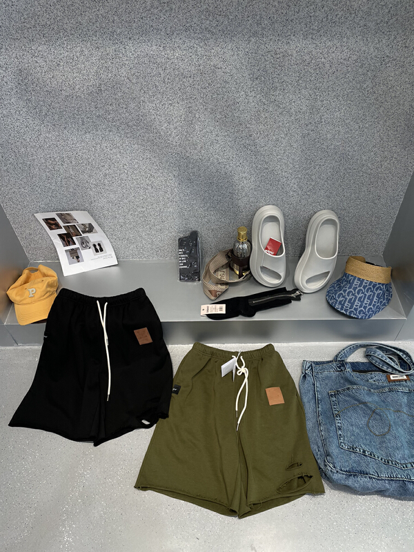 [bobo1972] branded hole five point casual shorts cl226203# ozq