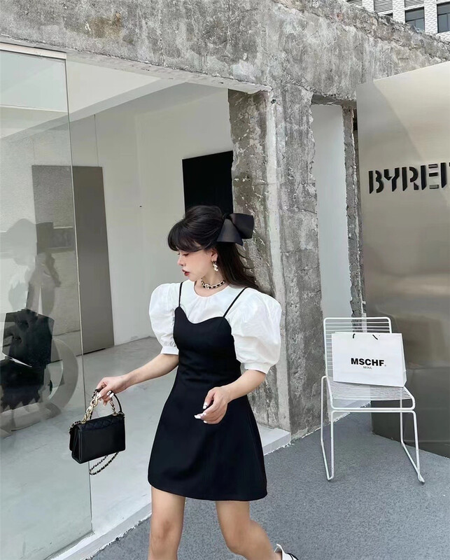 New in early summer! [FC] French style with New York bubble sleeves and small shirt 1079# PCZ on both sides