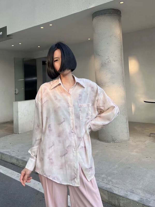 [s dew] personalized tie dyed single Pocket Shirt 8112# WTT