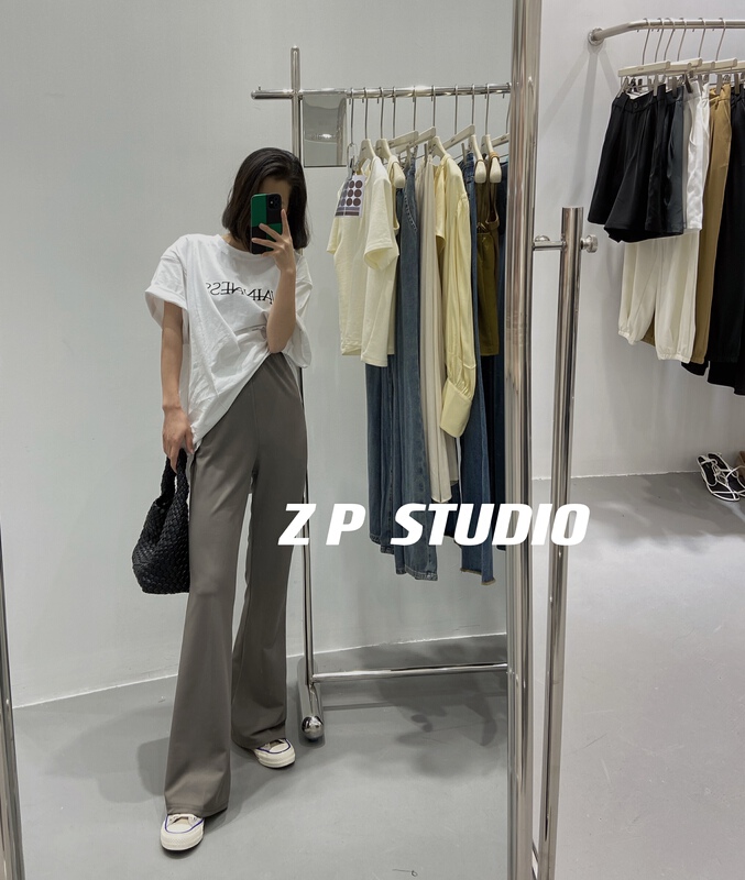 【Z.P  STUDIOS】 簡約個性開叉微喇休閒褲  9032#  ZSY