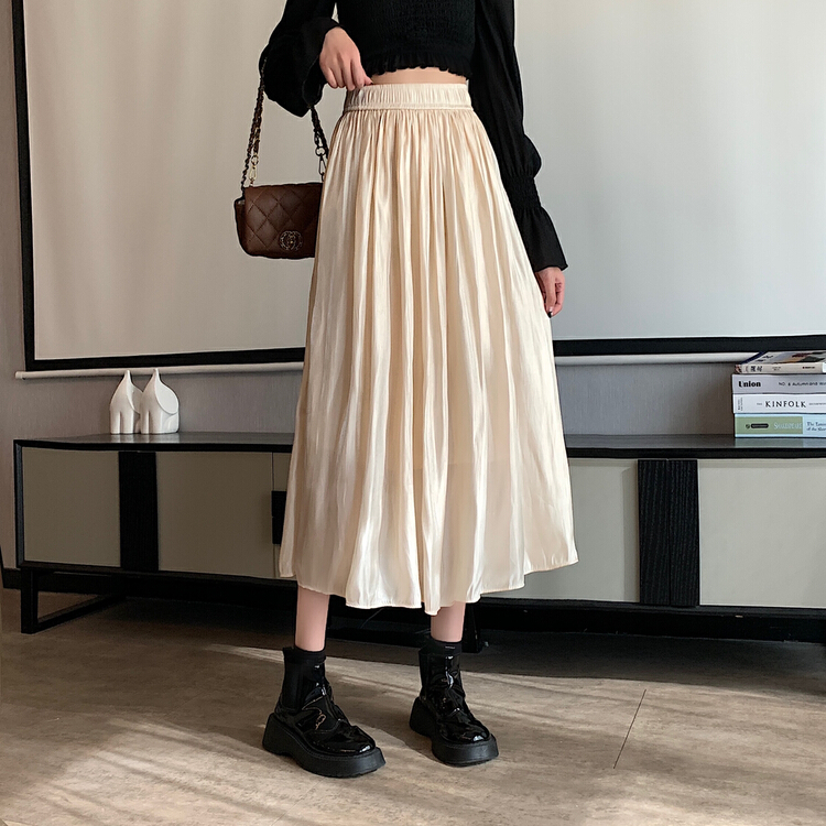 New in early summer! [love in clothes] versatile pleated slim skirt 9908# Cl
