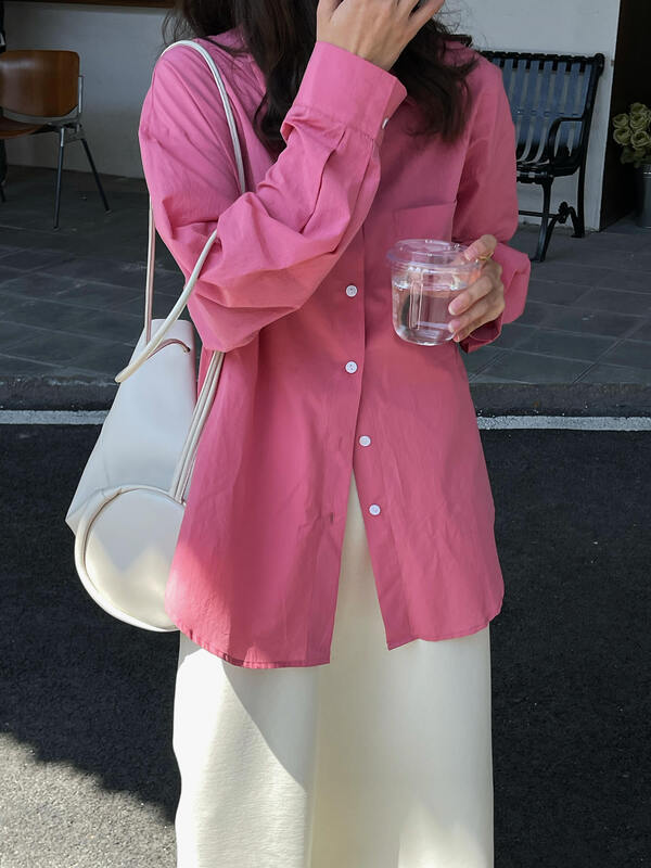 goods in stock! New in early summer! [ever true] Korean loose long sleeve shirt 31363# CLS