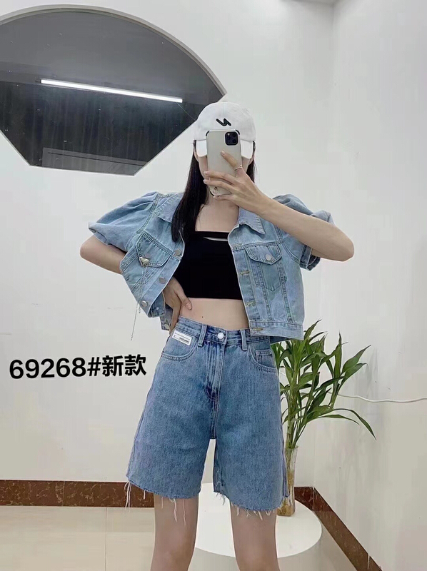 [lsjd] Korean high waist comfortable denim shorts 69268# WTT