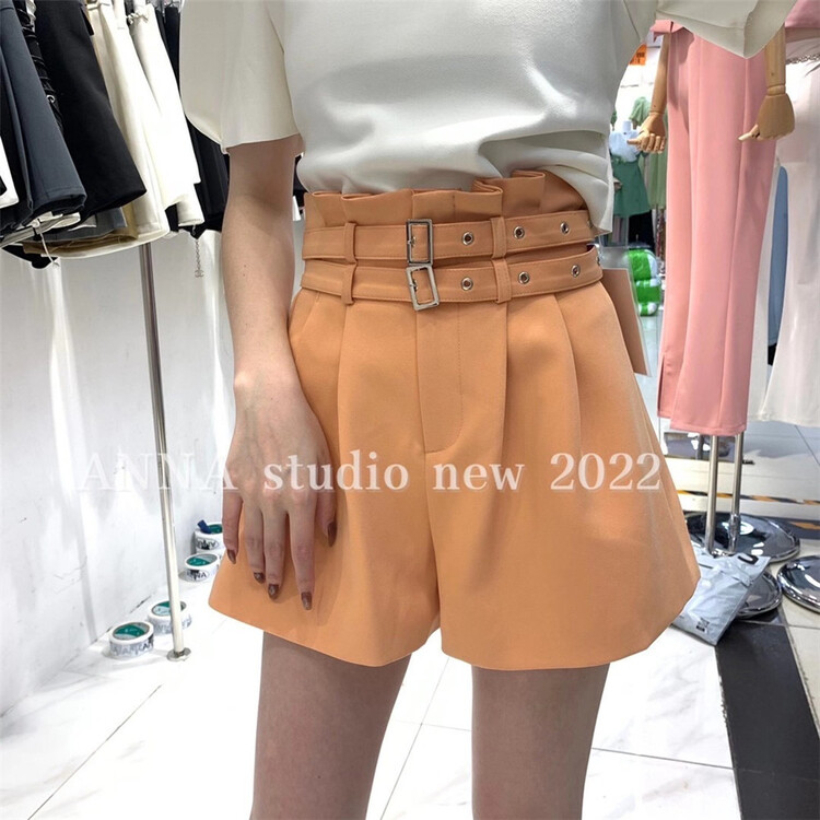 [Anna] Korean high waist comfortable casual shorts (with belt) a5086# JJ