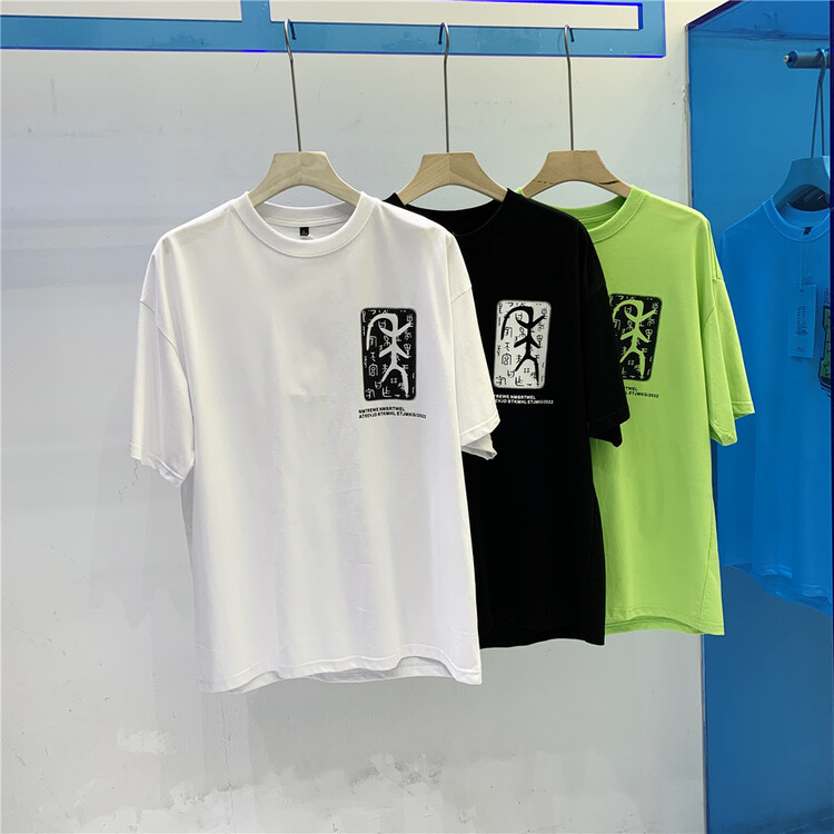 [Parkson] crew neck loose and versatile short sleeve T-shirt 5632# ZZL