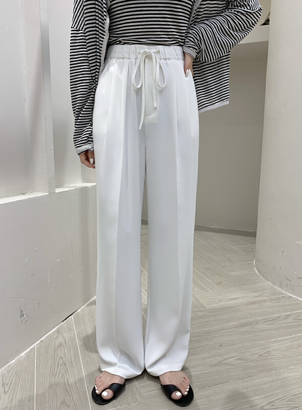 [DCT] Chiffon wide leg elastic trousers 7775# WPL
