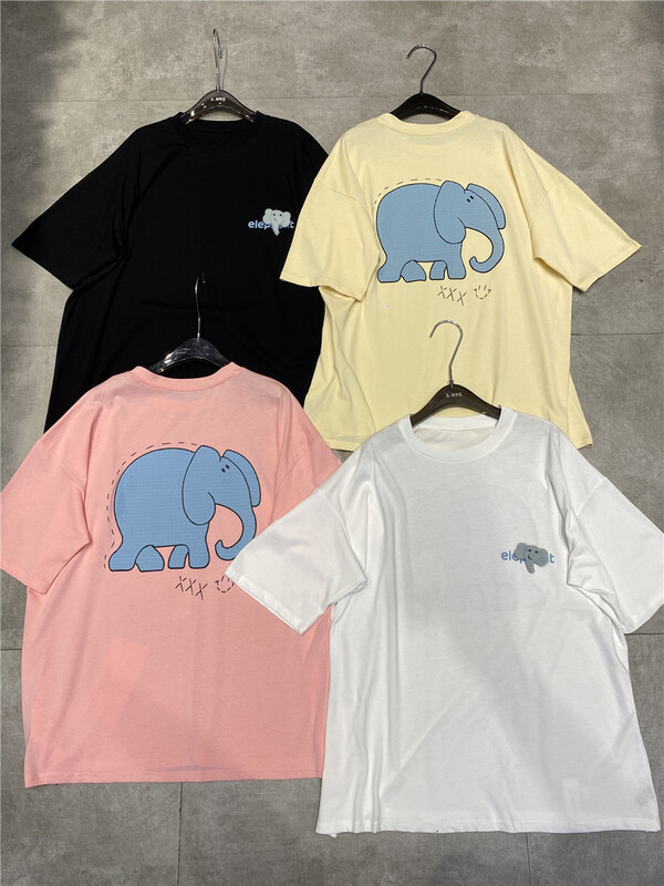 [didi] elephant print loose short sleeve T-shirt 5151# ozq
