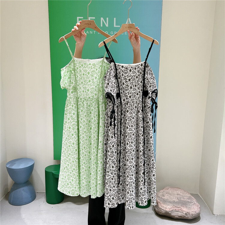[fenla] Korean suspender zipper dress 5690# XYJ