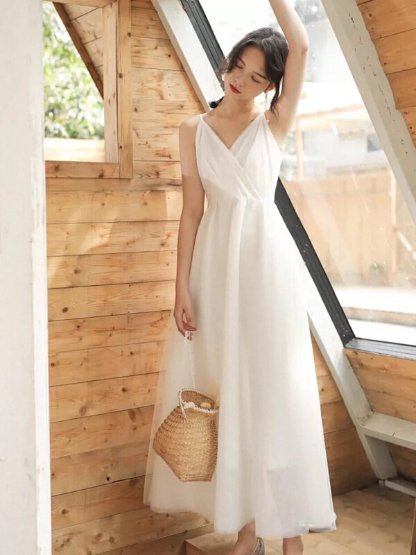 goods in stock! New year in early spring! [c.vogue] Korean French Vintage mesh sling dress 2299# XYY