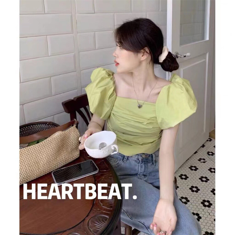 [hearteat] one shoulder fashion design small shirt h3151# L