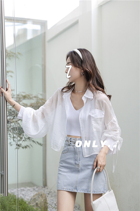 New in early summer! [only] simple and versatile suspender Vest + drawstring fashion sunscreen suit 378# JJ