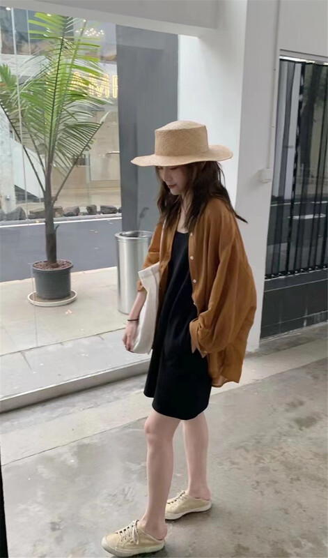 goods in stock! New in early summer! [MS studio] gentle temperament loose long sleeved sunscreen shirt 5097# PCZ