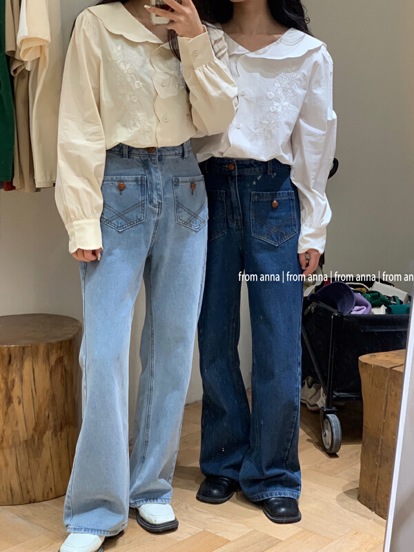 New year in early spring! [from Anna] Korean simple and versatile jeans 6075# LSW