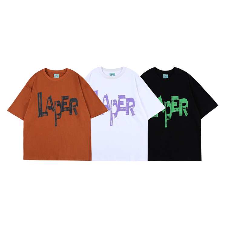 [BNL] Unisex personalized luminous alphabet printed short sleeve T-shirt 440# ZZL