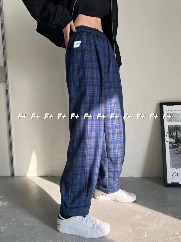 New year in early spring! 【F】 Korean loose check casual pants 1210# HBx