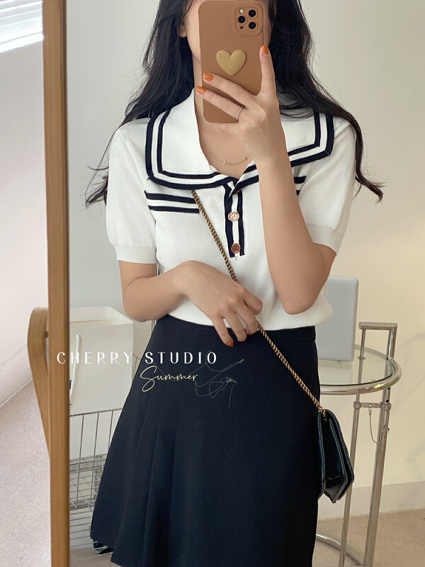 New in early summer! [cherry studio] xiaoxiangfeng Quzhu fashion sweater 5206# HBx