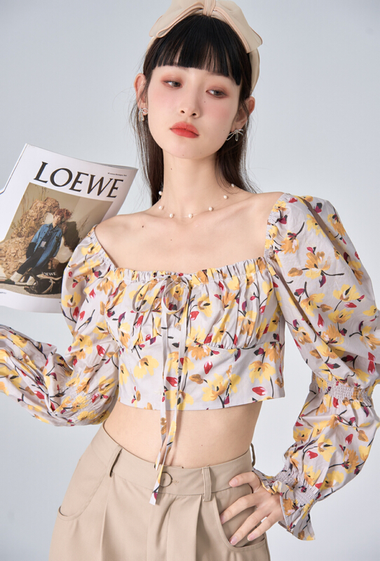 Original price 89.11! New in early summer! [Yunxiang (formerly in style & MC)] oil painting printing short shirt 350-1# WPL