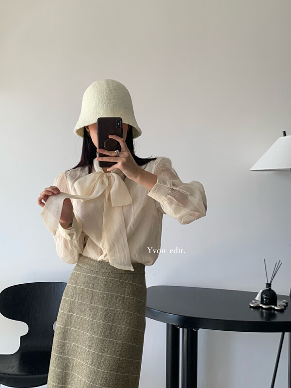 goods in stock! [Yiwan y.von] simple commuter style versatile comfortable shirt 7833# XJ