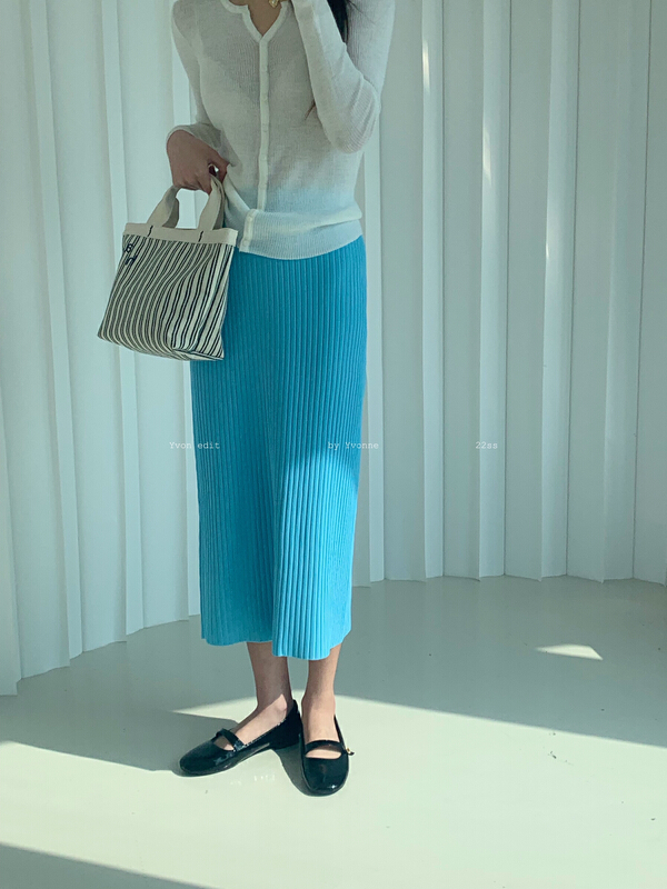 New year in early spring! [Yiwan y.von] simple temperament color skirt 1901# XJ