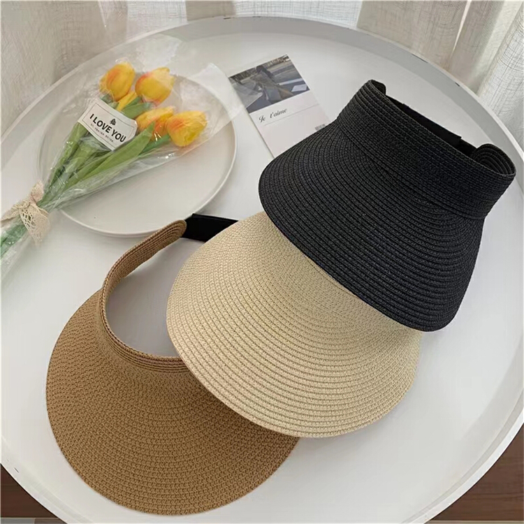 [Wang] small fresh knitting empty top leisure sunshade hat 10023# zxl