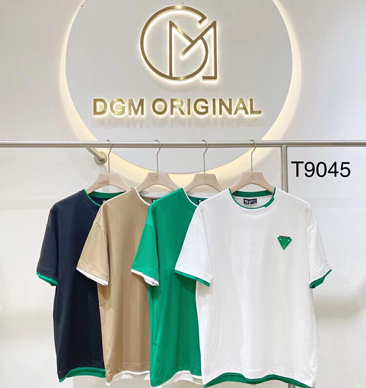 New in early summer! [DGM] fake two simple loose short sleeve T-shirts 9045# ZZL