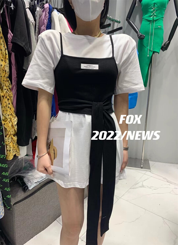 New in early summer! [fox] simple and versatile dress + design fashion vest suit 53030# WTT