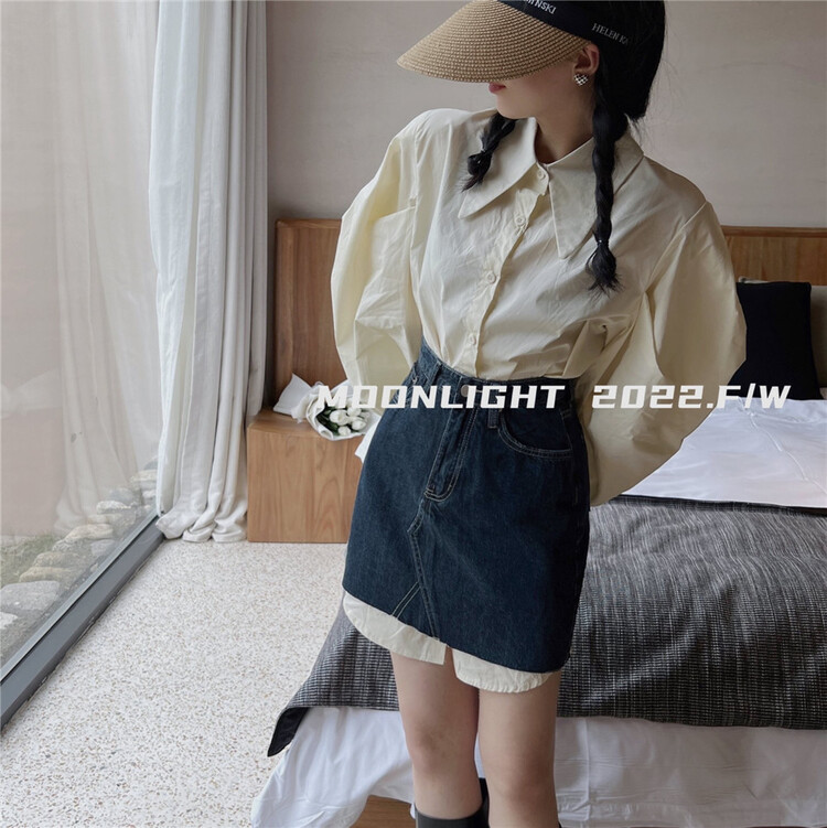 [moonlight] Korean casual denim skirt ys1-080602# cqw