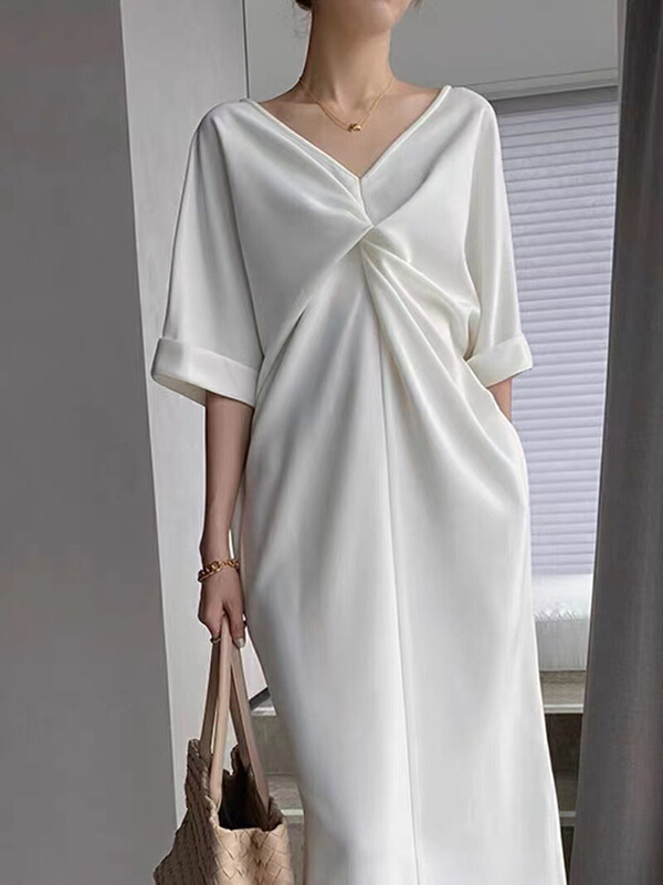 [S. small age] kink on the chest, lazy style loose dress ys1-966# hjy