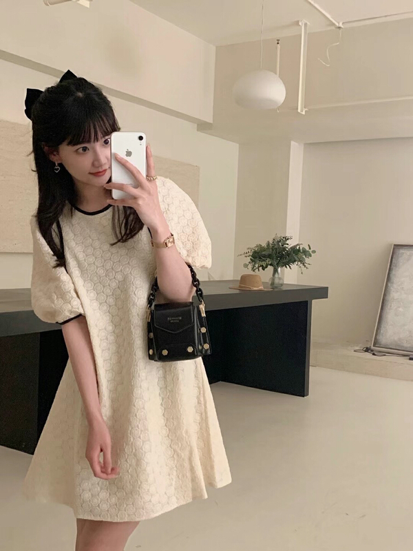 [Dai Dai] French round neck versatile dress 4640# HBx