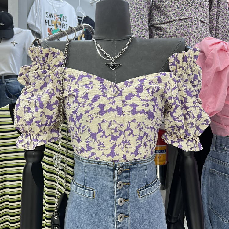 goods in stock! New in early summer! [section of me] versatile floral blouse 9038# ozq