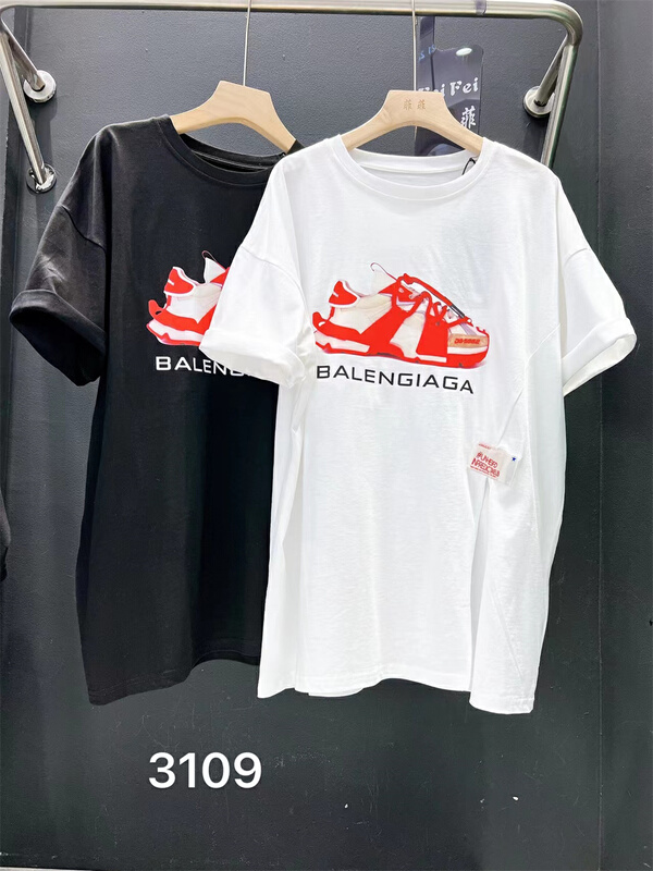 [Feifei] Korean versatile sneakers loose short sleeve T-shirt 3109# ozq